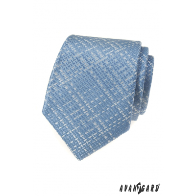 Světle modrá kravata s propleteným vzorem