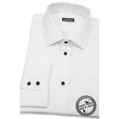 Bílá pánská košile KLASIK 100% bavlna