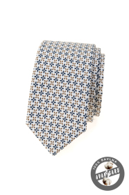 Bavlněná slim kravata se vzorem