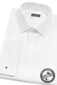 Pánská smokingová košile SLIM bílá prodloužená