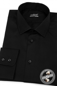 Černá pánská košile SLIM z bavlny