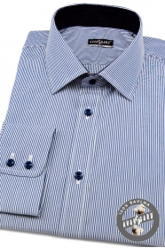 Pánská košile SLIM jemné modrobílé proužky