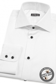 Pánská košile REGULAR dlouhý rukáv Bílá