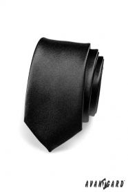 Úzká kravata SLIM černá lesk