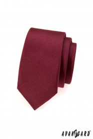 Bordó pánská kravata SLIM matná