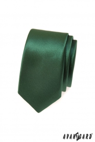 Tmavě zelená kravata SLIM