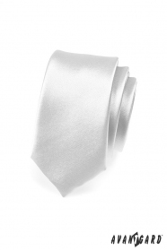 Stříbrná úzká kravata SLIM