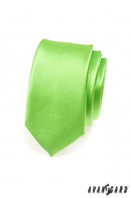 Úzká kravata SLIM Zelená vysoký lesk