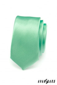 Zelená úzká kravata SLIM hladká