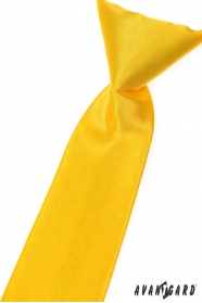 Chlapecká kravata žlutá hladká