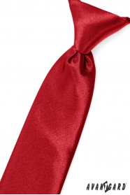 Červená chlapecká kravata na gumičku