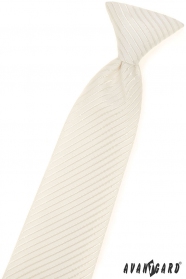 Vzorovaná chlapecká kravata smetanové barvy