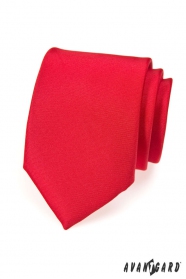 Pánská kravata červená MAT