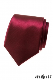 Lesklá pánská kravata bordó