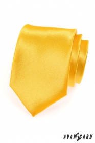 Pánská kravata žlutá s leskem