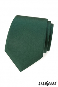 Tmavě zelená matná kravata