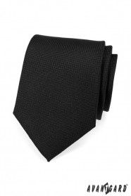 Pánská kravata černá matná