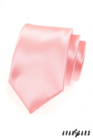 Pánská růžová hladká kravata