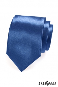 Lesklá kravata královská modř