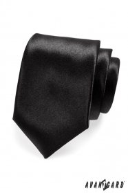 Klasická pánská kravata černá lesk