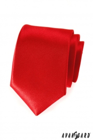 Hladká červená kravata pro pány