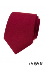 Matná pánská kravata v bordó barvě