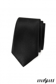 Úzká, Černá pánská kravata Avantgard