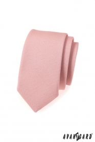 Úzká kravata SLIM v módní pudrové