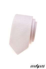 Úzká kravata Avantgard pudrové barvy