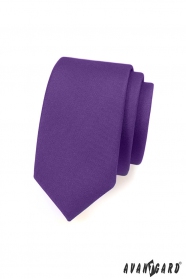 Matně fialová slim kravata
