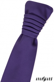 Tmavě fialová francouzská svatební kravata