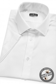 Pánská košile SLIM s krátkým rukávem bílá