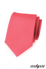 Matná kravata Avantgard korálové barvy