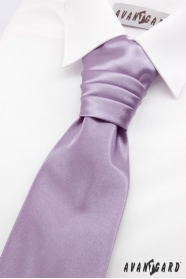 Světle fialová francouzská kravata pro chlapce + kapesníček