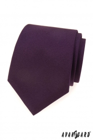 Tmavě fialová matná kravata