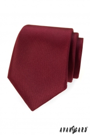 Matná bordó pánská kravata
