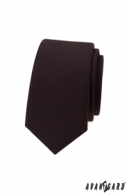 Tmavě hnědá luxusní kravata slim