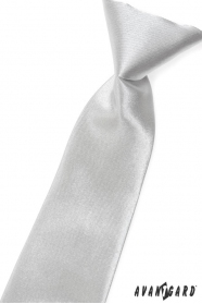 Chlapecká kravata stříbrná lesk