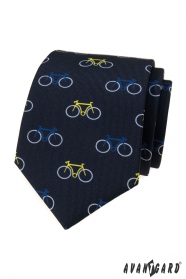 Modrá kravata vzor barevné kolo