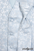 Svatební kravata modrobílý vzor - uni