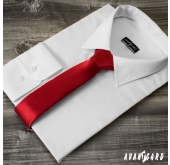 Pánská košile SLIM Bílá jednoduchá - 43/194
