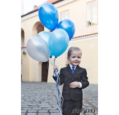 Sytě modrá chlapecká kravata - délka 31 cm