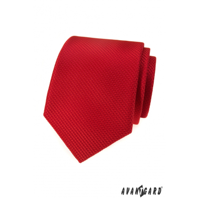 Červená kravata s texturou