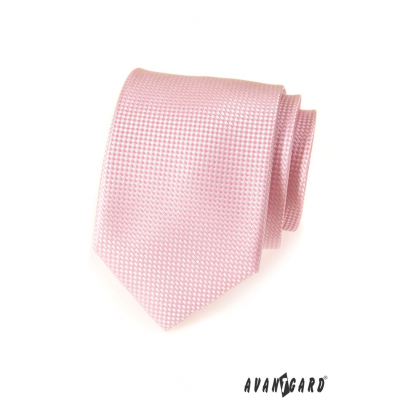 Růžová strukturovaná kravata LUX pro muže