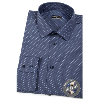 Modrá pánská košile SLIM 100% bavlna