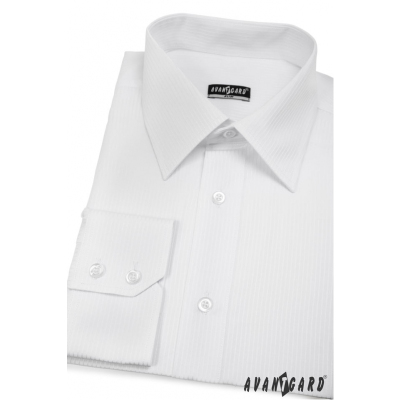 Pánská košile SLIM bílá s jednoduchými proužky