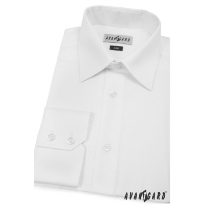 Pánská košile SLIM s dlouhými rukávy Bílá