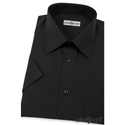 Pánská košile KLASIK krátký rukáv V23-Černá