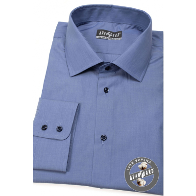 Modrá pánská košile 100% bavlna