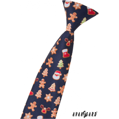 Dětská kravata s vánočním vzorem 44 cm